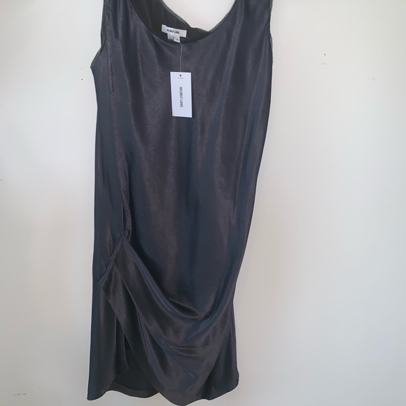 Helmut Lang charcoal satin mini dress - Picture 3 of 7
